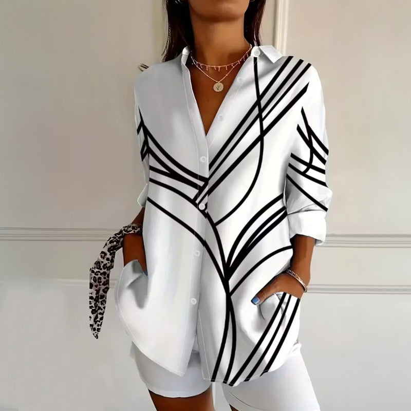 Long Sleeve Vintage Casual Blouse