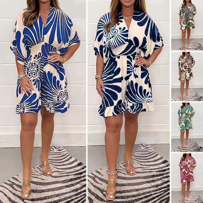 Flora™ – FLORAL DRESS CASUAL JUMPSUIT